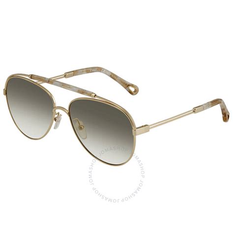 chloe ce141s|Chloe Marble Beige Pilot Sunglasses CE141S 809 59 .